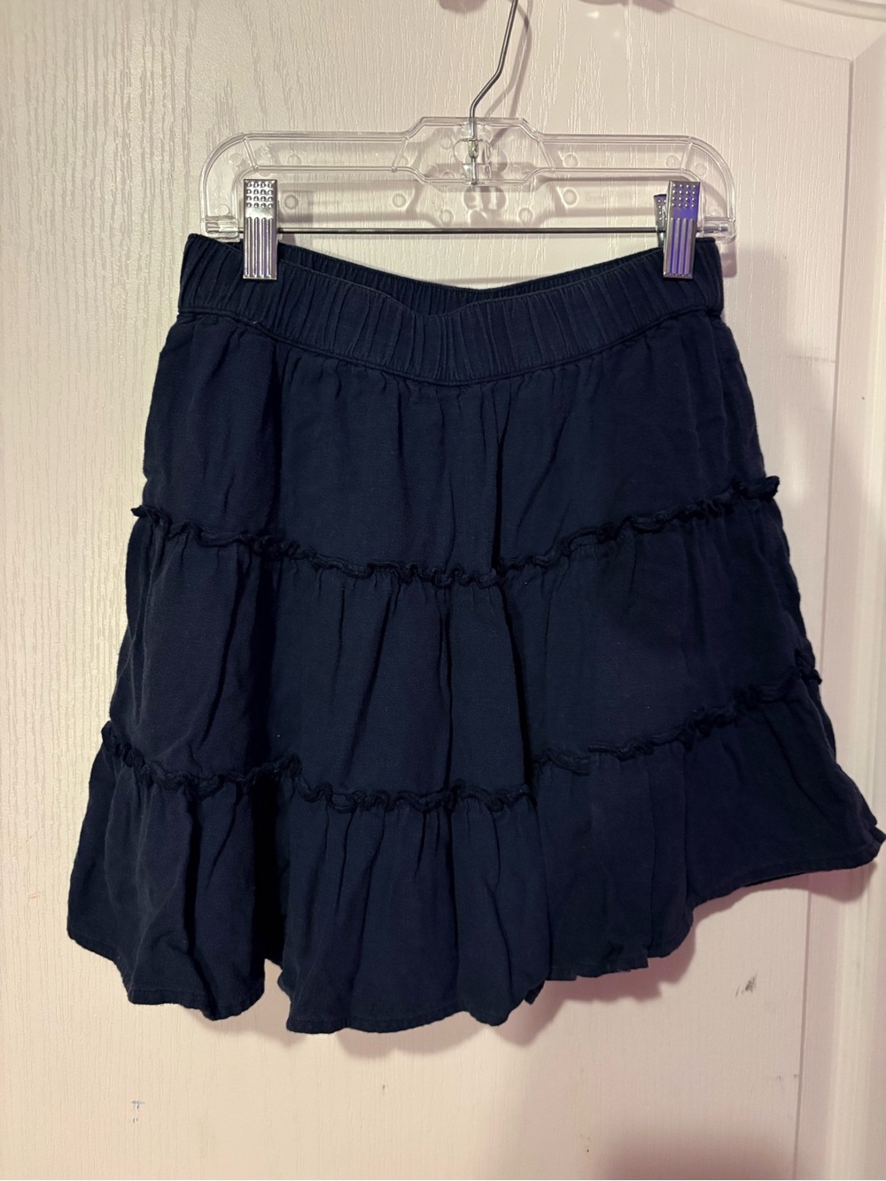 abercrombie kids Dark Blue Tiered Ruffle Skirt
